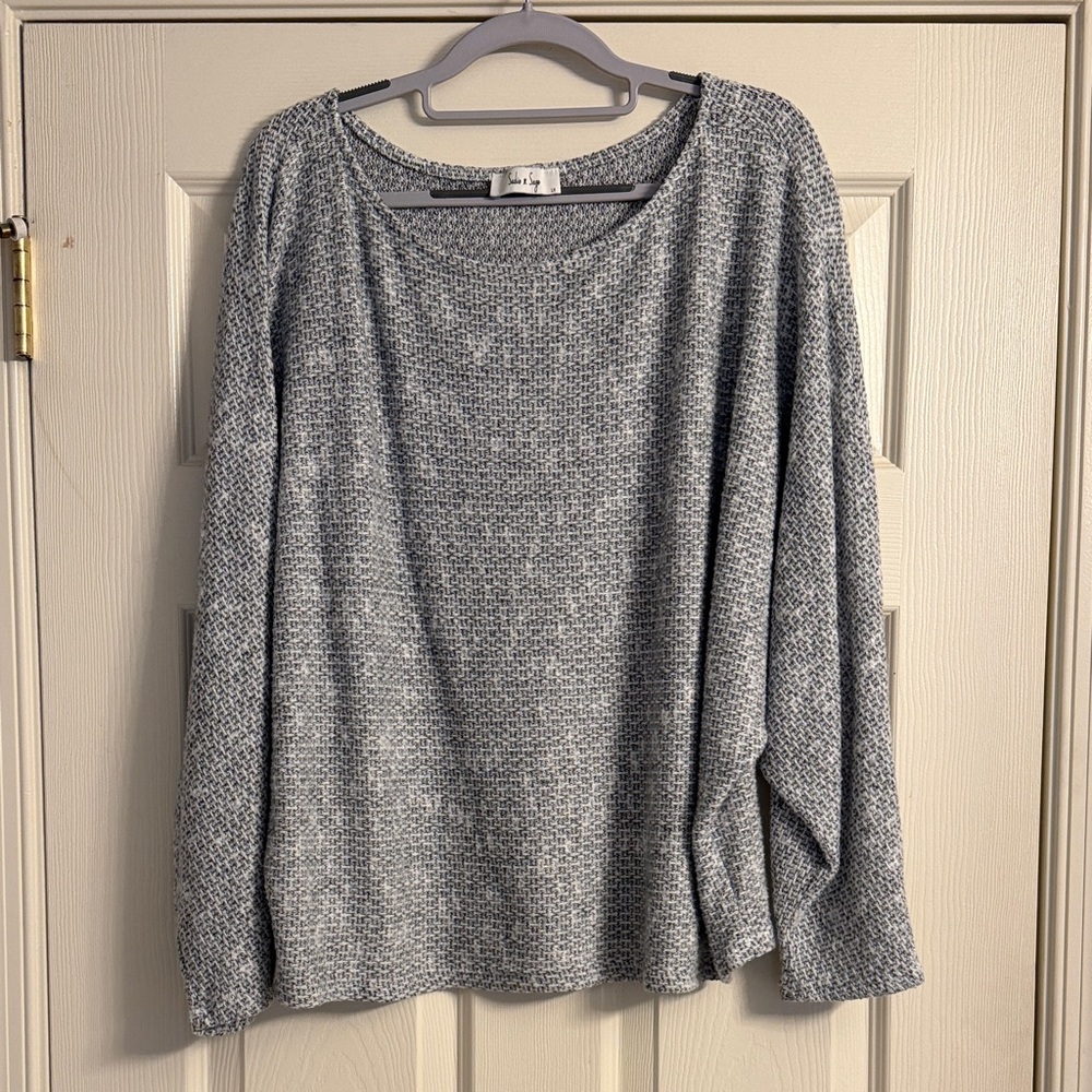 Sadie & Sage Gray Off-the-Shoulder Sweater